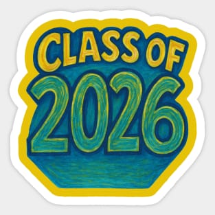 Class of 2026 graduation senior design for proud students Sticker